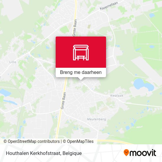 Houthalen Kerkhofstraat kaart