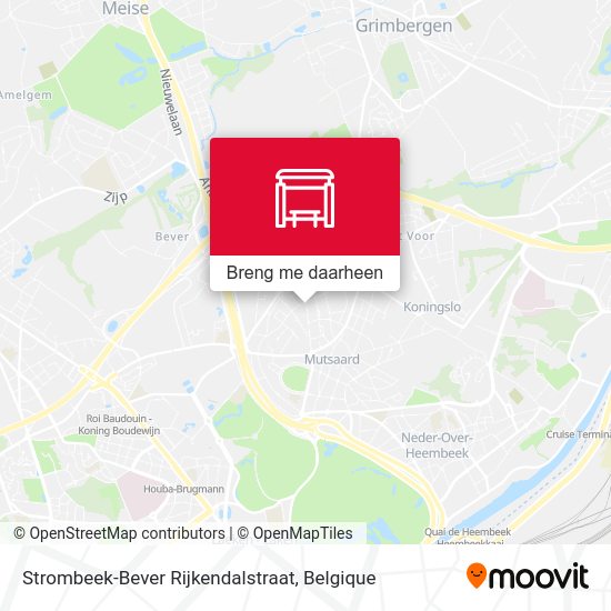 Strombeek-Bever Rijkendalstraat kaart
