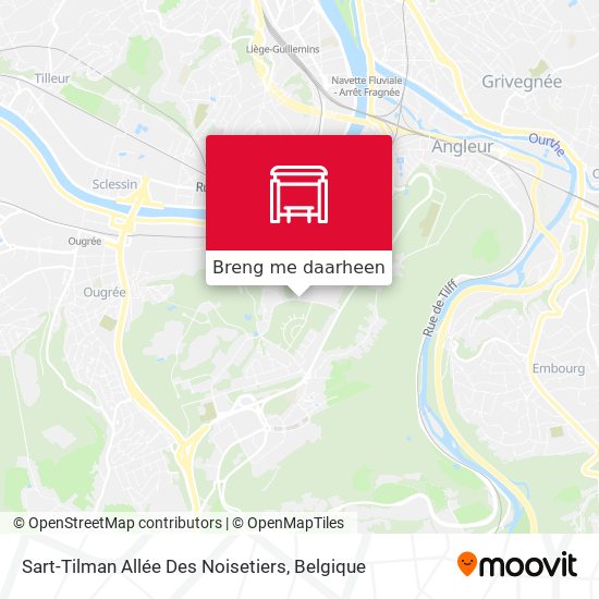 Sart-Tilman Allée Des Noisetiers kaart