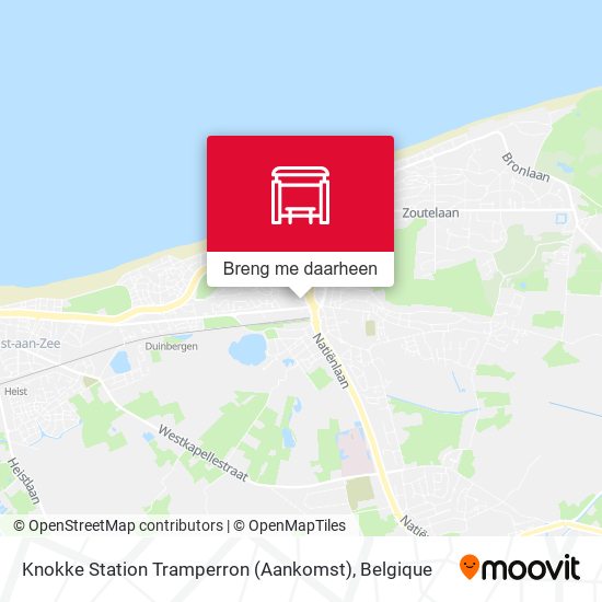 Knokke Station Tramperron (Aankomst) kaart