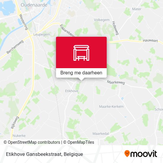 Etikhove Gansbeekstraat kaart