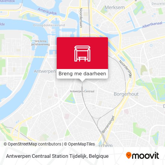 Antwerpen Centraal Station Tijdelijk kaart