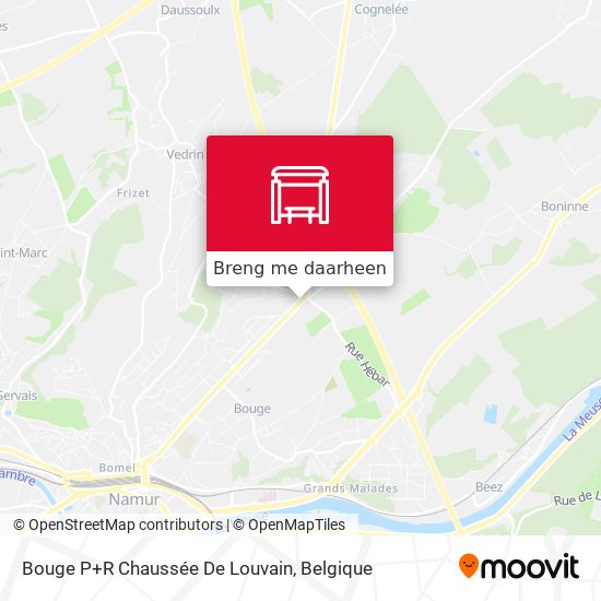 Bouge P+R Chaussée De Louvain kaart