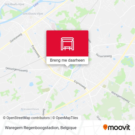 Waregem Regenboogstadion kaart