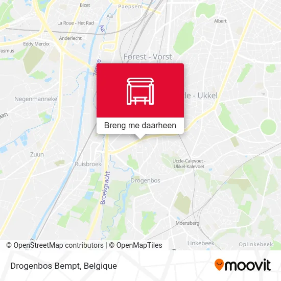 Drogenbos Bempt kaart