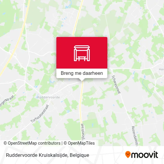 Ruddervoorde Kruiskalsijde kaart