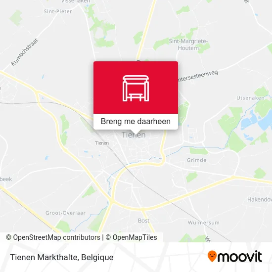 Tienen Markthalte kaart