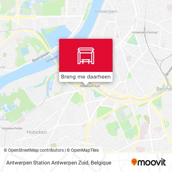 Antwerpen Station Antwerpen Zuid kaart