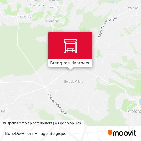 Bois-De-Villers Village kaart