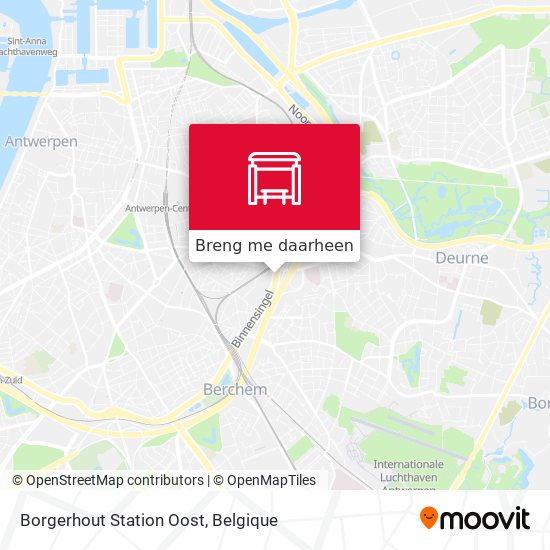 Borgerhout Station Oost kaart