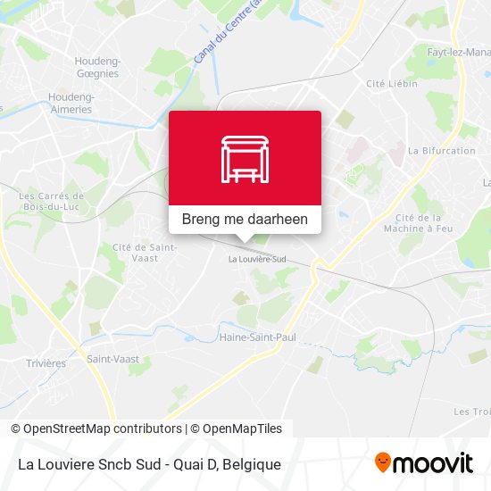 La Louviere Sncb Sud - Quai D kaart