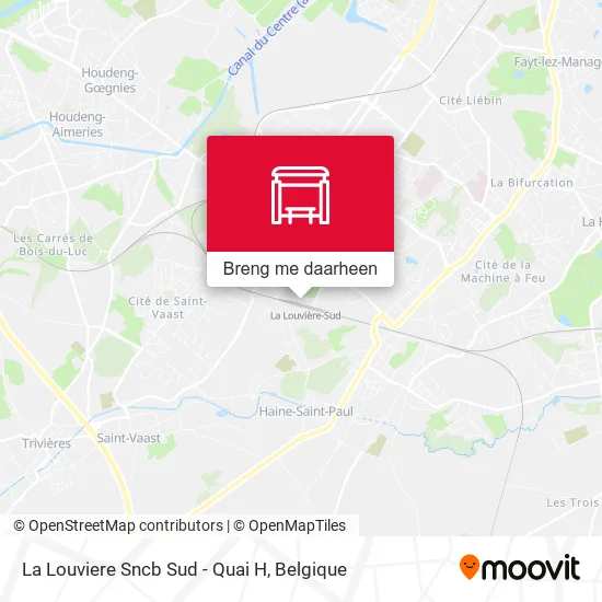 La Louviere Sncb Sud - Quai H kaart