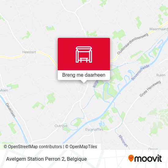 Avelgem Station Perron 2 kaart