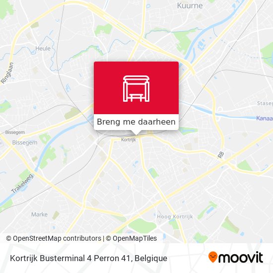 Kortrijk Busterminal 4 Perron 41 kaart