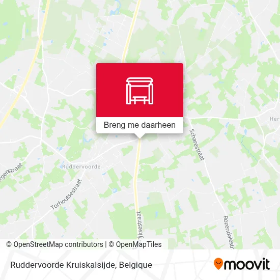 Ruddervoorde Kruiskalsijde kaart