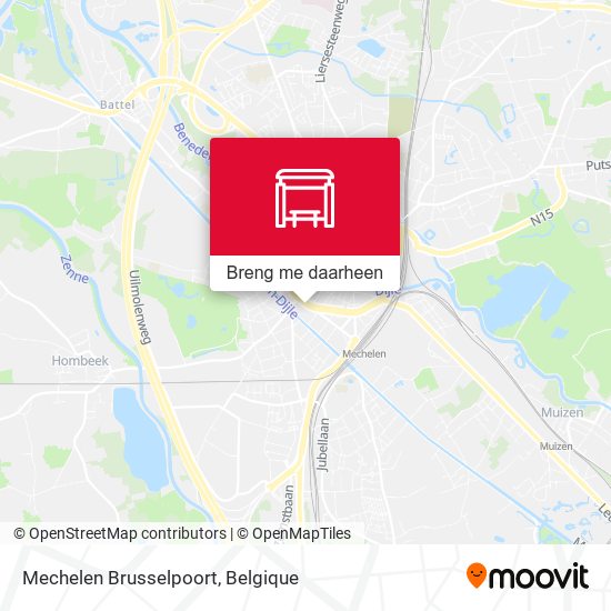 Mechelen Brusselpoort kaart