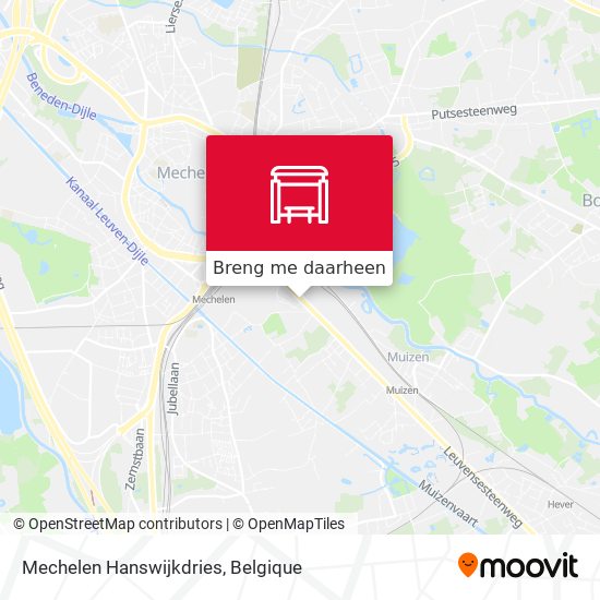 Mechelen Hanswijkdries kaart