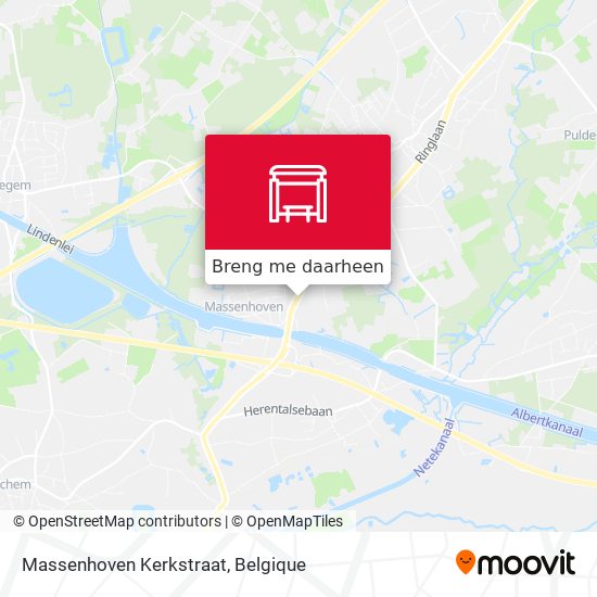 Massenhoven Kerkstraat kaart