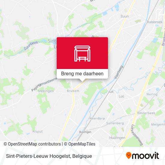Sint-Pieters-Leeuw Hoogelst kaart