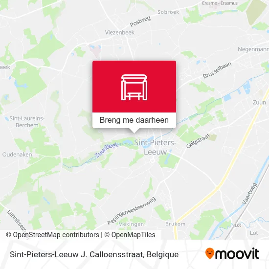 Sint-Pieters-Leeuw J. Calloensstraat kaart