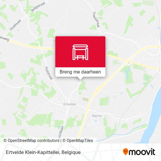 Ertvelde Klein-Kapittellei kaart