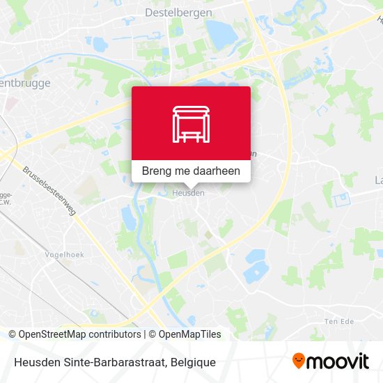 Heusden Sinte-Barbarastraat kaart