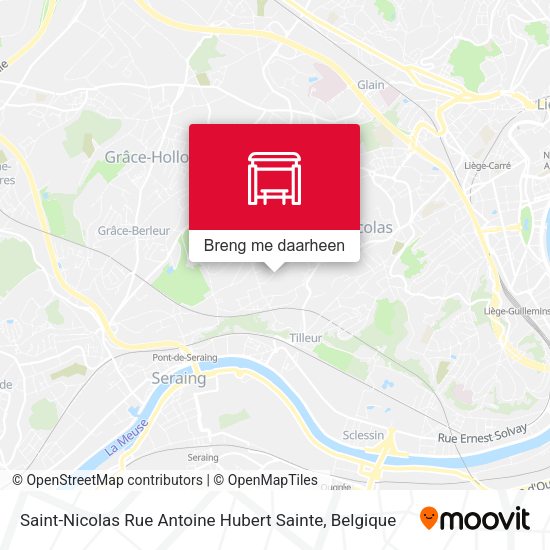Saint-Nicolas Rue Antoine Hubert Sainte kaart