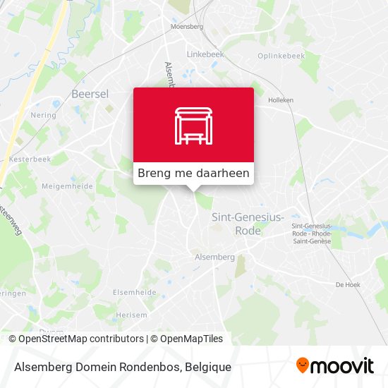 Alsemberg Domein Rondenbos kaart