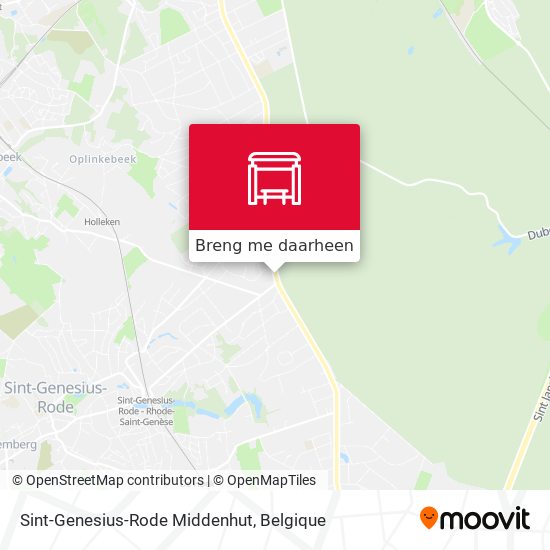 Sint-Genesius-Rode Middenhut kaart