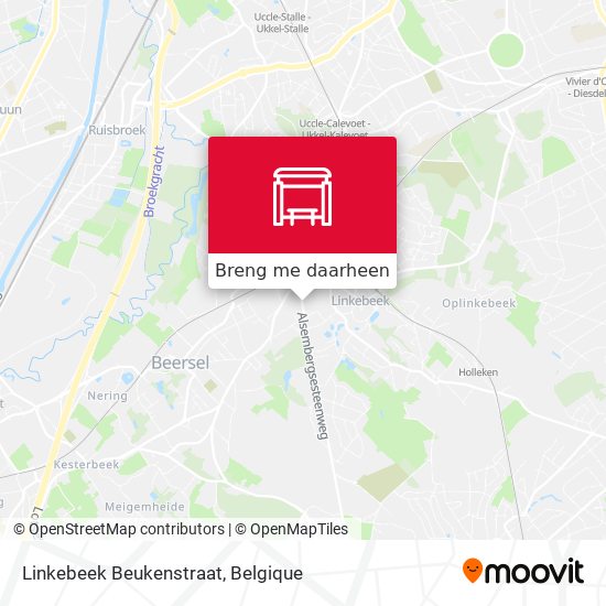 Linkebeek Beukenstraat kaart