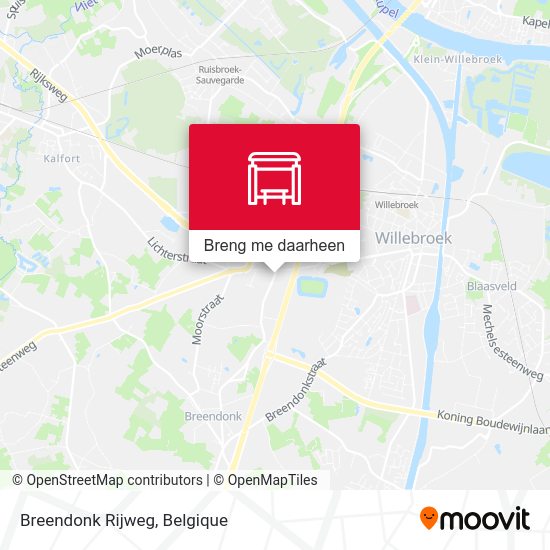 Breendonk Rijweg kaart