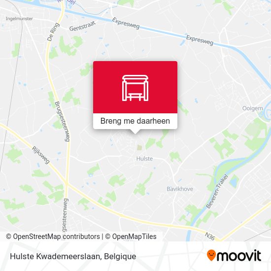 Hulste Kwademeerslaan kaart