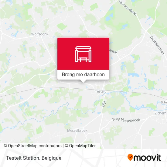 Testelt Station kaart