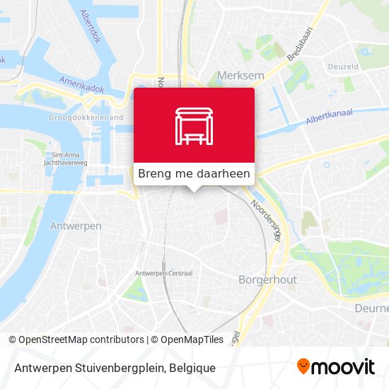 Antwerpen Stuivenbergplein kaart