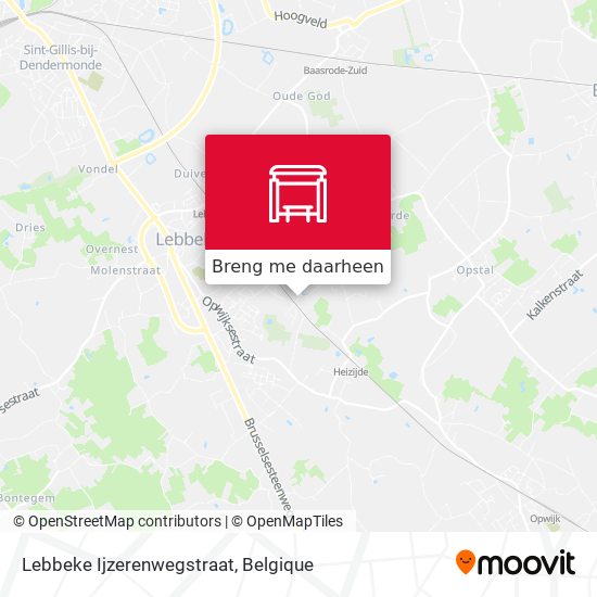 Lebbeke Ijzerenwegstraat kaart