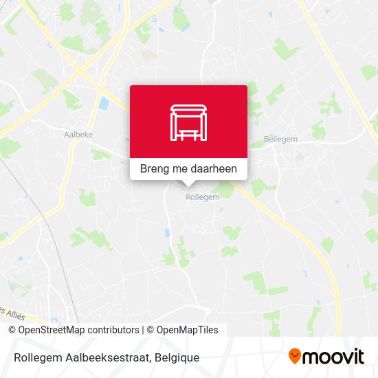 Rollegem Aalbeeksestraat kaart
