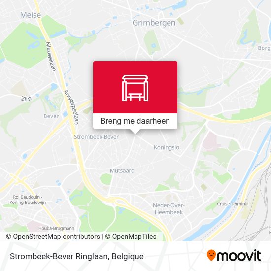Strombeek-Bever Ringlaan kaart