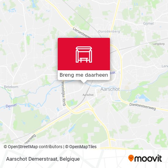 Aarschot Demerstraat kaart