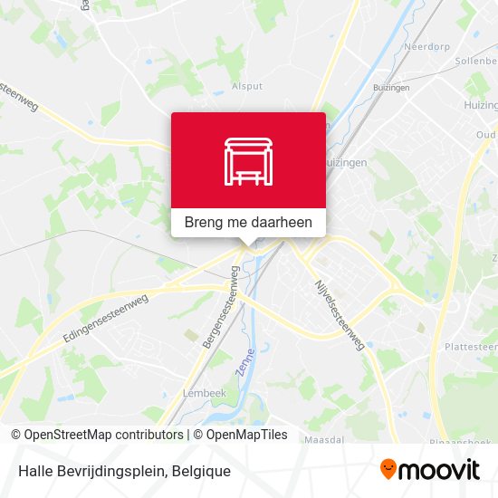 Halle Bevrijdingsplein kaart