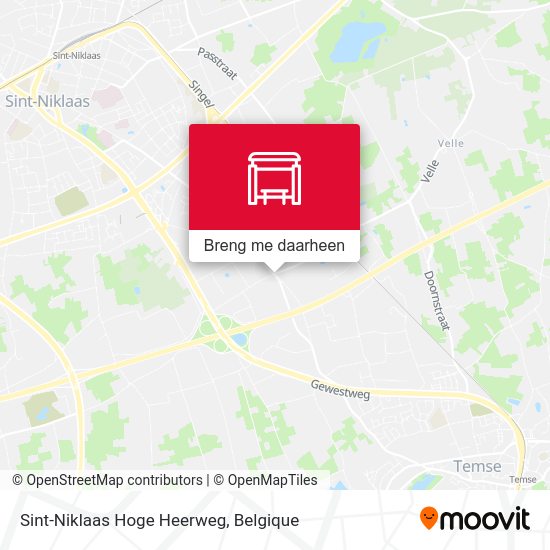 Sint-Niklaas Hoge Heerweg kaart