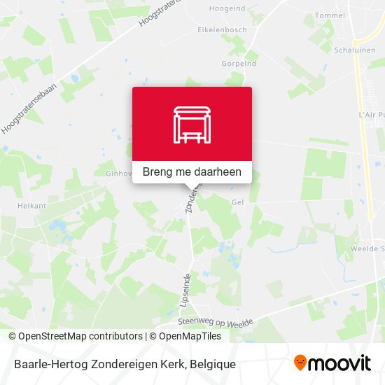 Baarle-Hertog Zondereigen Kerk kaart