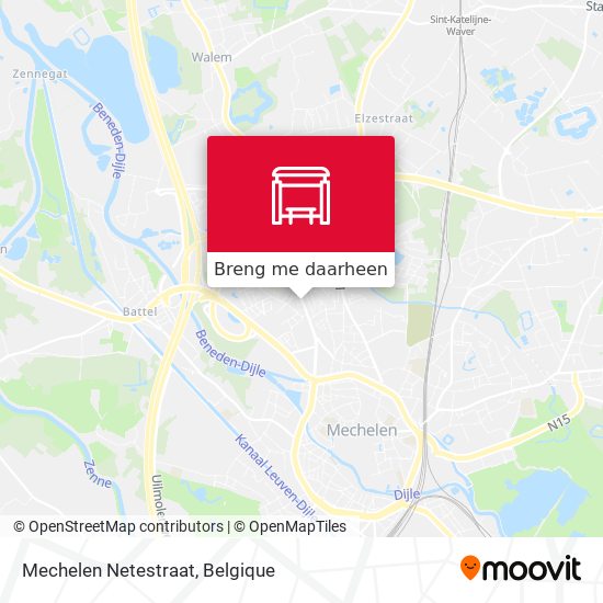 Mechelen Netestraat kaart