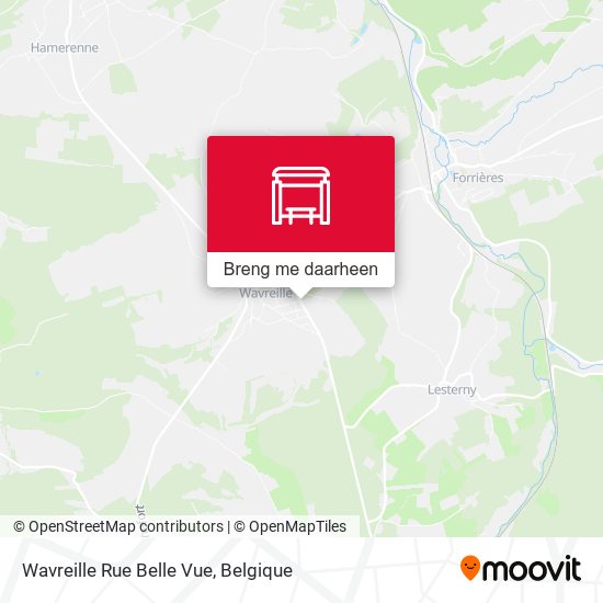 Wavreille Rue Belle Vue kaart