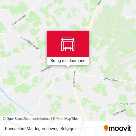 Knesselare Maldegemseweg kaart