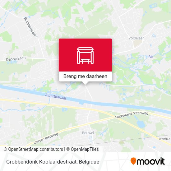 Grobbendonk Koolaardestraat kaart