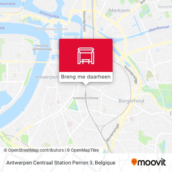 Antwerpen Centraal Station Perron 3 kaart