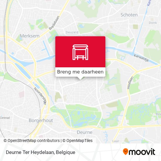 Deurne Ter Heydelaan kaart