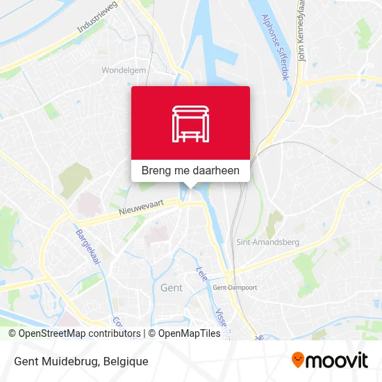 Gent Muidebrug kaart