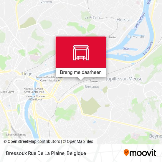 Bressoux Rue De La Plaine kaart