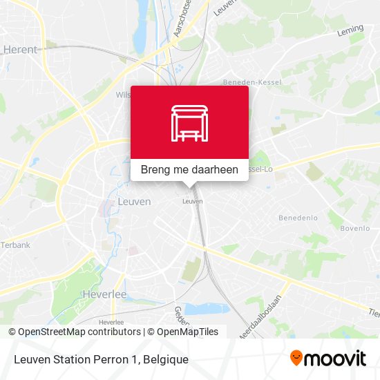 Leuven Station Perron 1 kaart